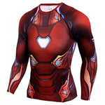 Superhero Inspired Long-Sleeve Compression Shirts, Quick Dry, Rashguard Collection