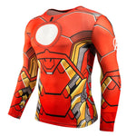 Superhero Inspired Long-Sleeve Compression Shirts, Quick Dry, Rashguard Collection