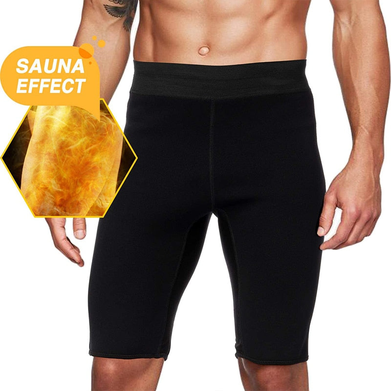 Junlan Men's Sauna Hot Sweat Thermo Shorts Body Shaper Neoprene Athletic  Yoga Pants Gym Tummy Fat Slimming (Black, L) price in UAE,  UAE