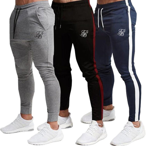Sik Silk Men's Fitness Pants, Aesthetic, Tight Fit Joggers, Flexible Bodybuilding Workout pants