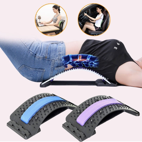 Back Stretcher Lumbar Back Pain Relief Device Multi-Level Back Fitness Support Relaxation Spine Pain Relief Equipment