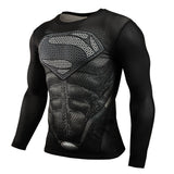 Superhero Inspired Long-Sleeve Compression Shirts, Quick Dry, Rashguard Collection