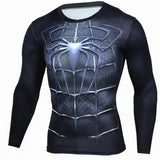 Superhero Inspired Long-Sleeve Compression Shirts, Quick Dry, Rashguard Collection