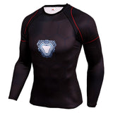 Superhero Inspired Long-Sleeve Compression Shirts, Quick Dry, Rashguard Collection