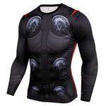 Superhero Inspired Long-Sleeve Compression Shirts, Quick Dry, Rashguard Collection