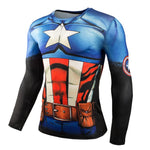 Superhero Inspired Long-Sleeve Compression Shirts, Quick Dry, Rashguard Collection