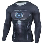 Superhero Inspired Long-Sleeve Compression Shirts, Quick Dry, Rashguard Collection