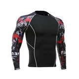 Wolf 3D Printed T-shirt Compression Tights Men Fitness Running Shirt Breathable Long Sleeve Sports Rashgard Gym Cycling Clothing