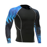 Wolf 3D Printed T-shirt Compression Tights Men Fitness Running Shirt Breathable Long Sleeve Sports Rashgard Gym Cycling Clothing