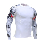 Wolf 3D Printed T-shirt Compression Tights Men Fitness Running Shirt Breathable Long Sleeve Sports Rashgard Gym Cycling Clothing