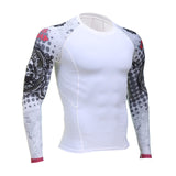 Wolf 3D Printed T-shirt Compression Tights Men Fitness Running Shirt Breathable Long Sleeve Sports Rashgard Gym Cycling Clothing