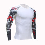 Wolf 3D Printed T-shirt Compression Tights Men Fitness Running Shirt Breathable Long Sleeve Sports Rashgard Gym Cycling Clothing