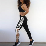 Women leggings Pink Letter Leggings High-Waist