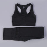 2/3/5PCS Seamless Women Yoga Set Workout Sportswear Gym Clothing Fitness Long Sleeve Crop Top High Waist Leggings Sports Suits