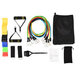 17Pcs/Set Latex Resistance Bands Gym Door Anchor Ankle Straps Resist band Kit Yoga Exercise Band Fitness Expander Loop Tube Pull