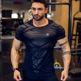 2021 New large-type Men Compression T-shirt men Sporting Skinny Tee Shirt Male Gyms Running T-shirt Fitness Sports men t-shirts