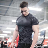 2021 New large-type Men Compression T-shirt men Sporting Skinny Tee Shirt Male Gyms Running T-shirt Fitness Sports men t-shirts