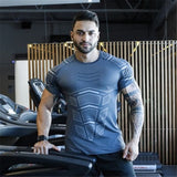 2021 New large-type Men Compression T-shirt men Sporting Skinny Tee Shirt Male Gyms Running T-shirt Fitness Sports men t-shirts