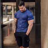 2021 New large-type Men Compression T-shirt men Sporting Skinny Tee Shirt Male Gyms Running T-shirt Fitness Sports men t-shirts