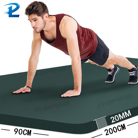 200 * 90CM Thicken Non-Slip Fitness Mat High Density  Exercise Yoga Mats For Gym Home Fitness Exercise Gymnastics